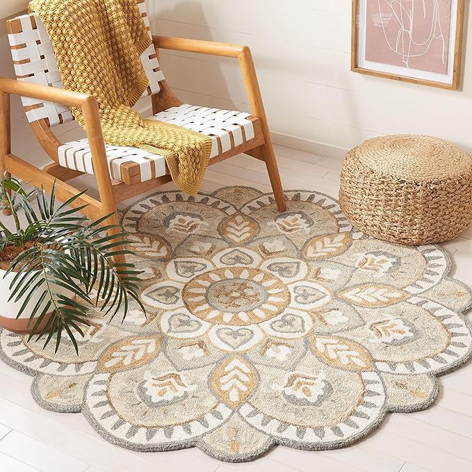 Decorative Floral Area Rug | Kelmera