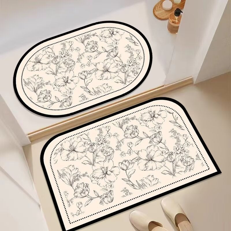 Decorative Floral Entryway Mat | Kelmera