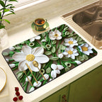 Decorative Floral Kitchen Mat | Kelmera