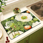Decorative Floral Kitchen Mat | Kelmera