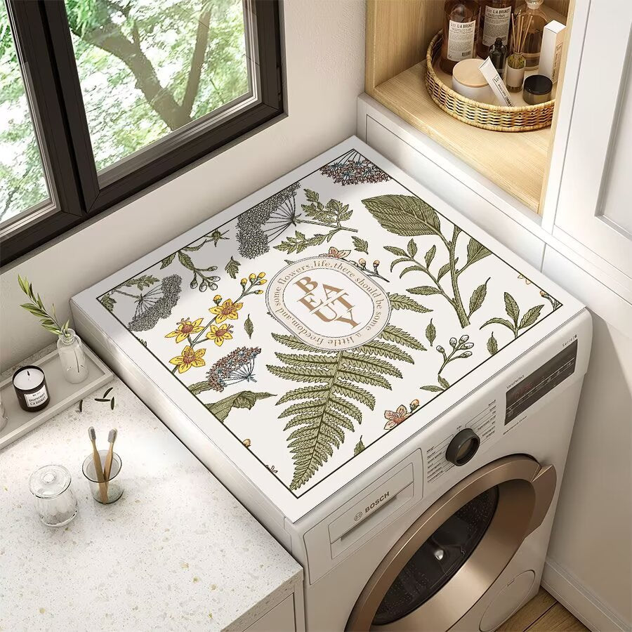 Decorative Floral Laundry Counter Mat | Kelmera