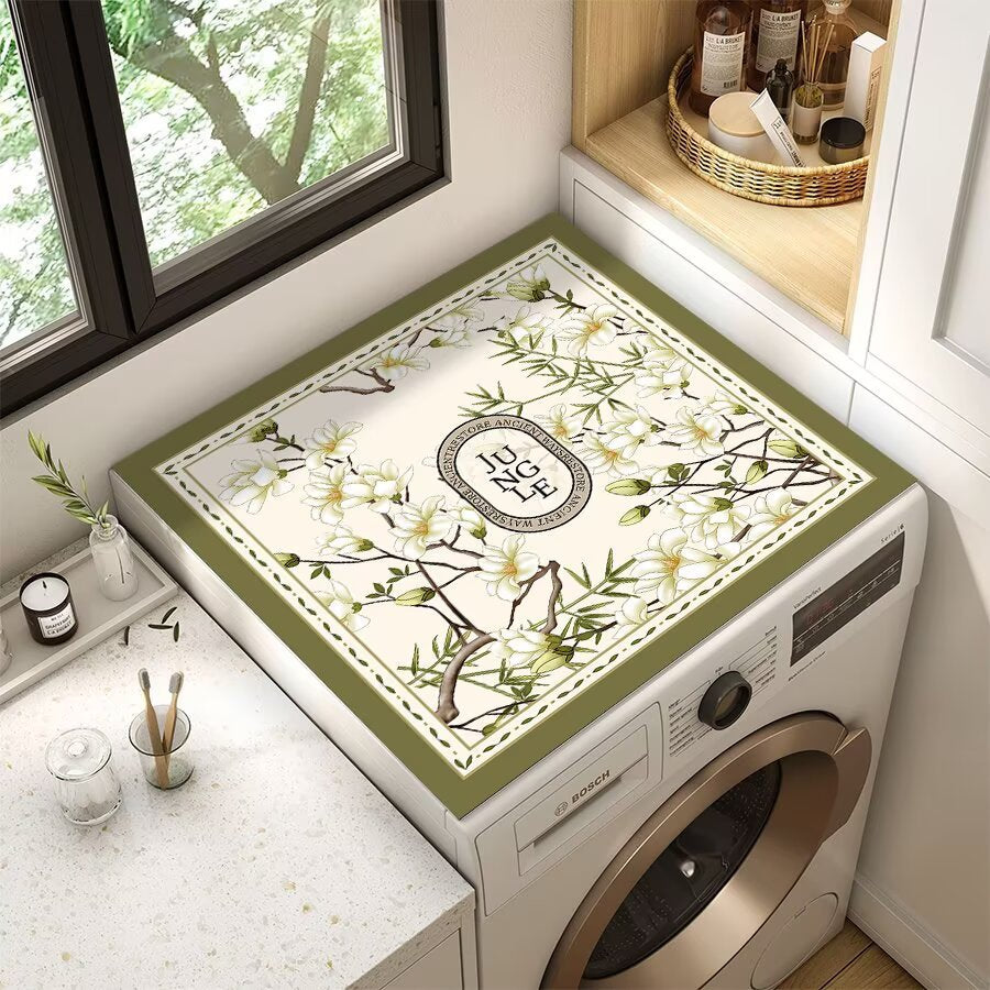 Decorative Floral Laundry Counter Mat | Kelmera