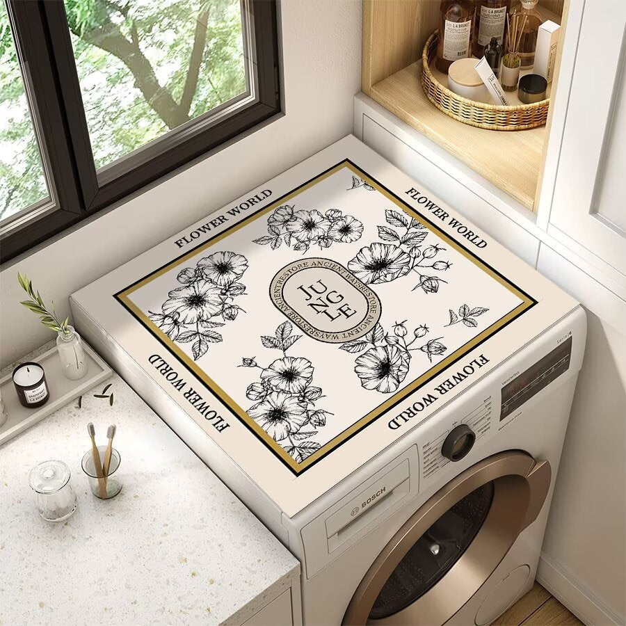 Decorative Floral Laundry Counter Mat | Kelmera