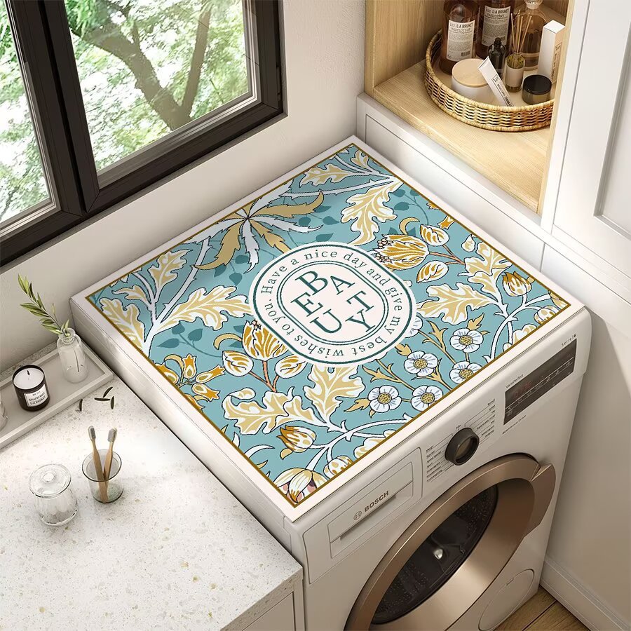 Decorative Floral Laundry Counter Mat | Kelmera