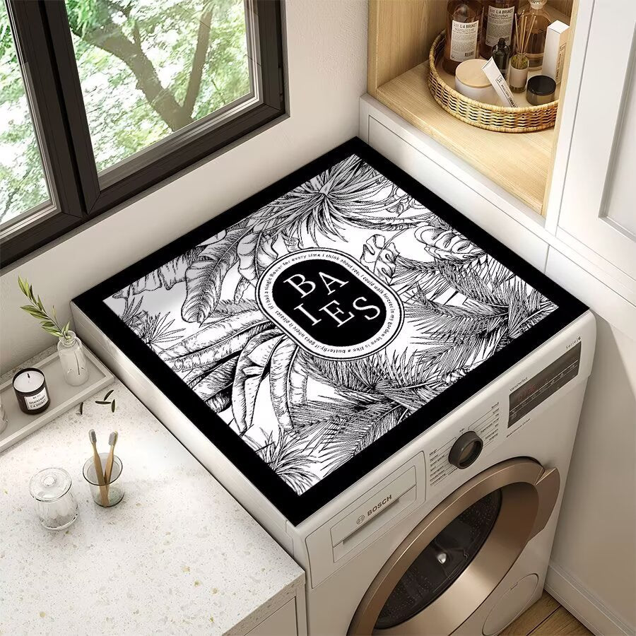Decorative Floral Laundry Room Counter Mat | Kelmera