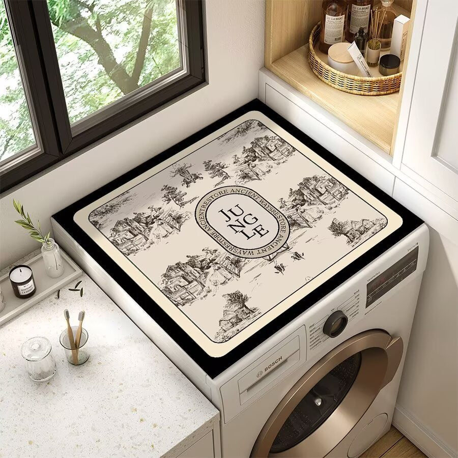 Decorative Floral Laundry Room Counter Mat | Kelmera