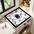 Decorative Floral Laundry Room Counter Mat | Kelmera