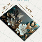 Decorative Floral Memory Foam Area Mat | Kelmera
