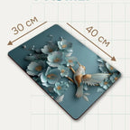 Decorative Floral Memory Foam Area Mat | Kelmera