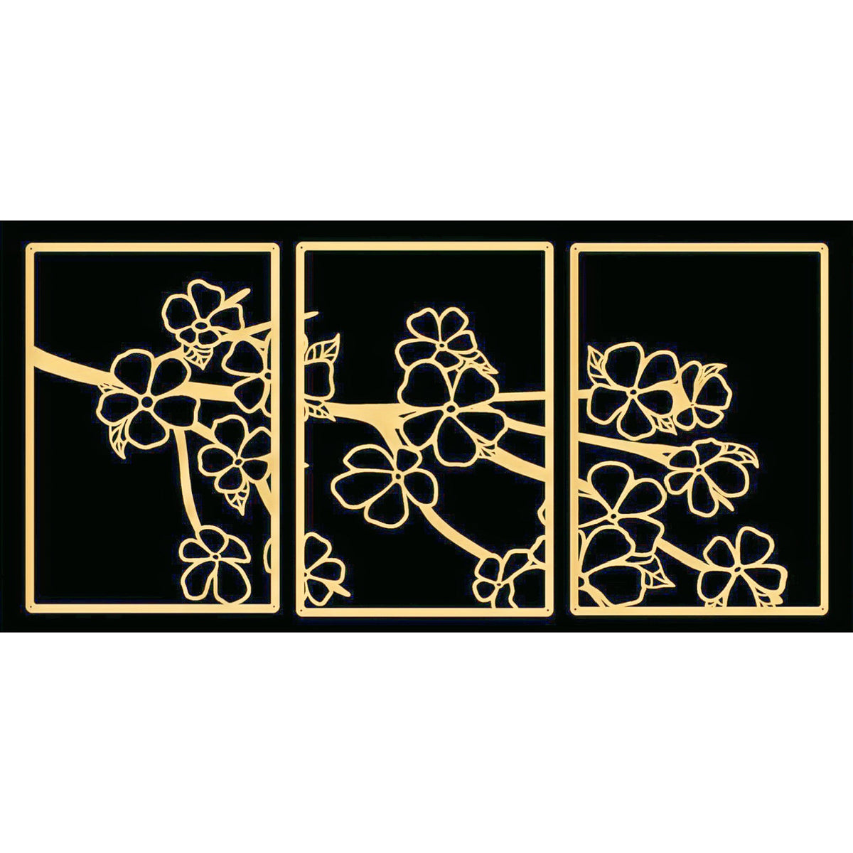 Decorative Floral Metal Wall Art Panel | Kelmera