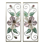 Decorative Floral Metal Wall Art Panels | Kelmera