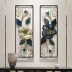 Decorative Floral Metal Wall Art Panels | Kelmera