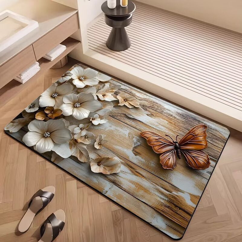 Decorative Floral Patterned Area Rug | Kelmera