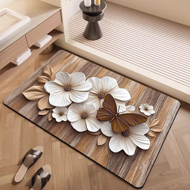 Decorative Floral Patterned Area Rug | Kelmera