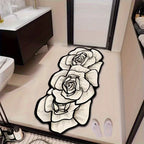 Decorative Floral-Patterned Bath Mat | Kelmera