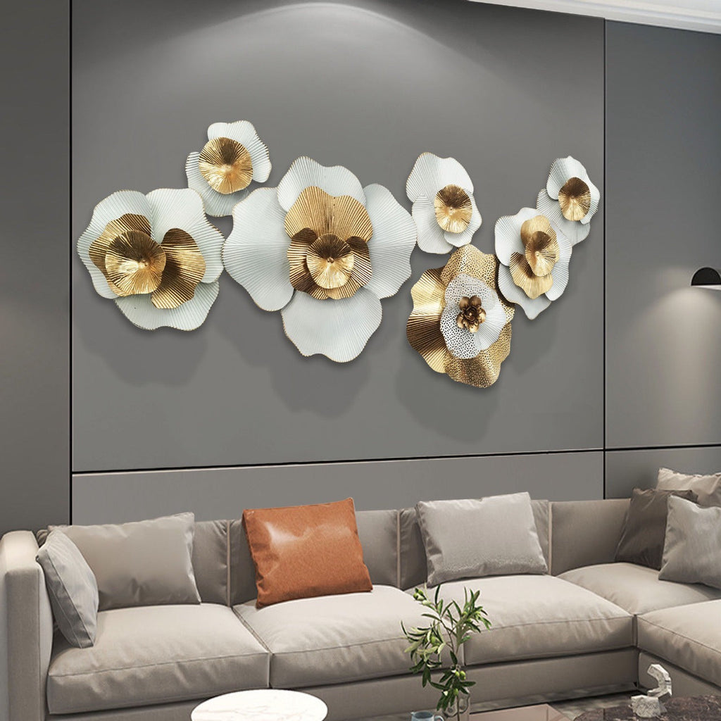 Decorative Floral Wall Art Sculpture 47 × 23 × 2 Inch | Kelmera