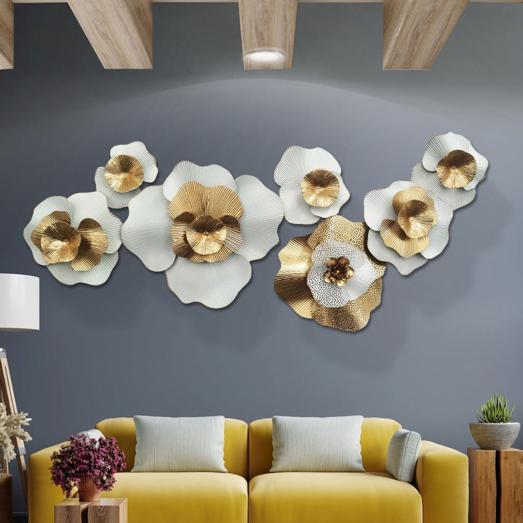 Decorative Floral Wall Art Sculpture 47 × 23 × 2 Inch | Kelmera