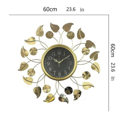 Decorative Floral Wall Clock Metal | Kelmera