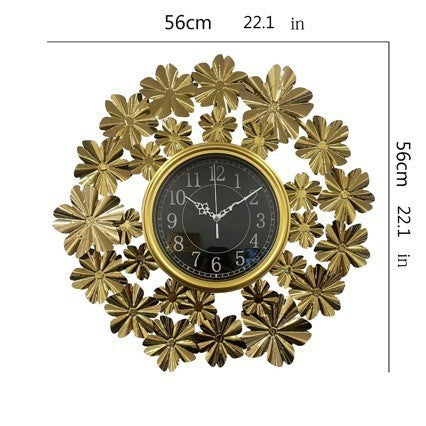 Decorative Floral Wall Clock Metal | Kelmera