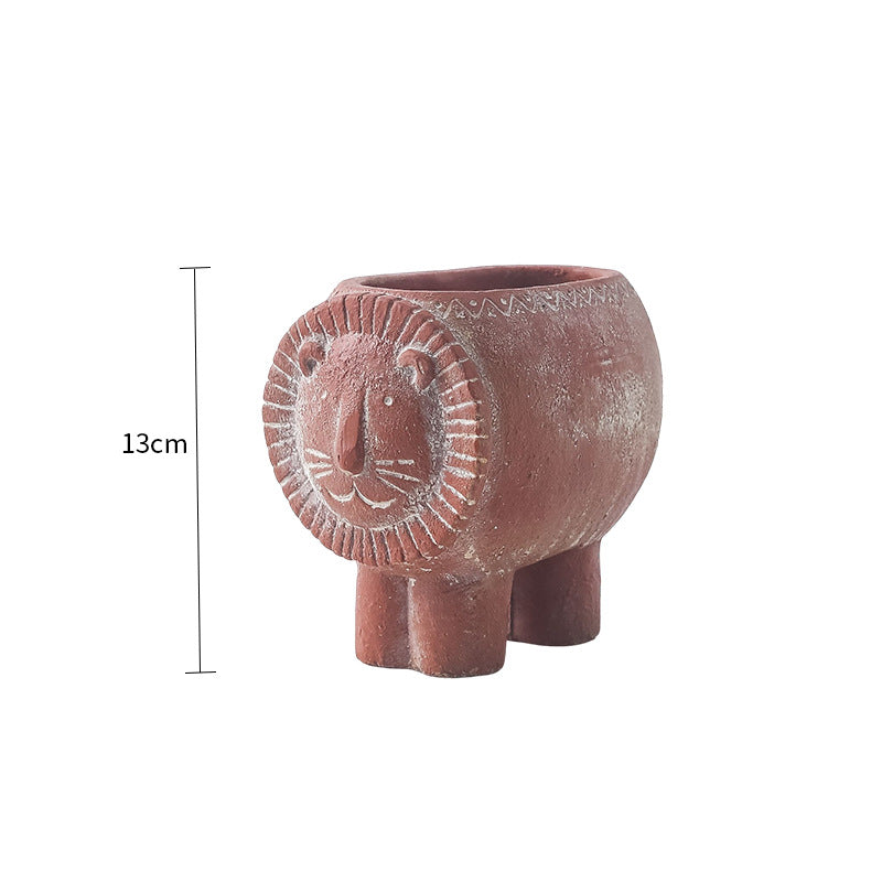 Decorative Flower Pot Brick Red | Kelmera