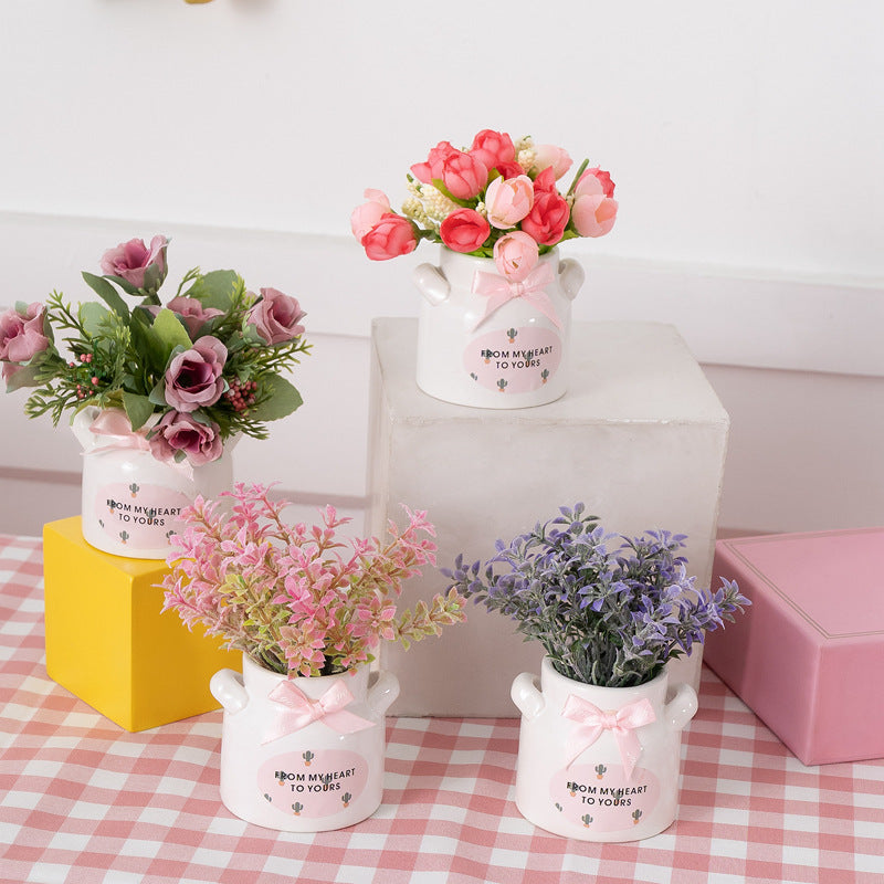 Decorative Flower Pot Pink Lilac | Kelmera