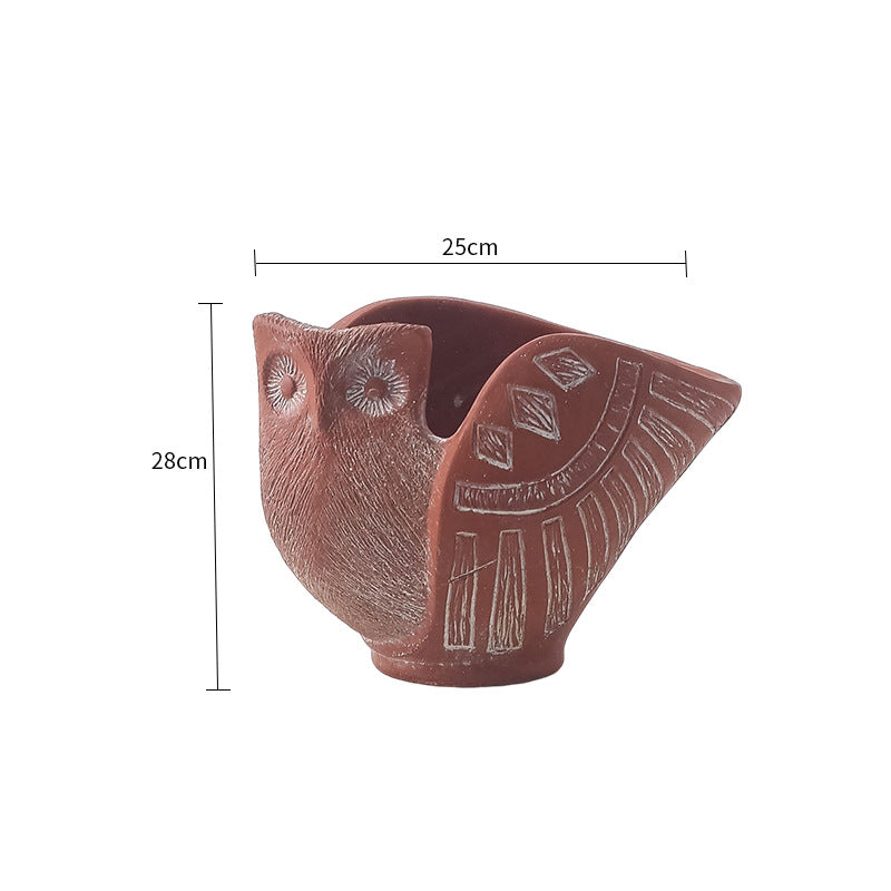 Decorative Flower Pot Red Black | Kelmera