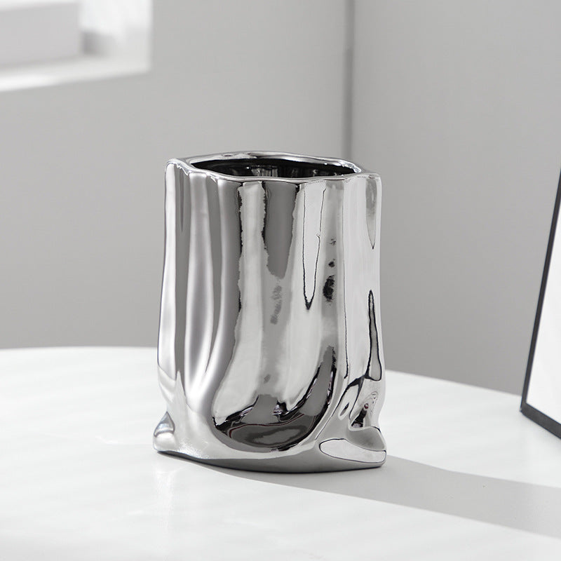 Decorative Flower Pot Silver | Kelmera