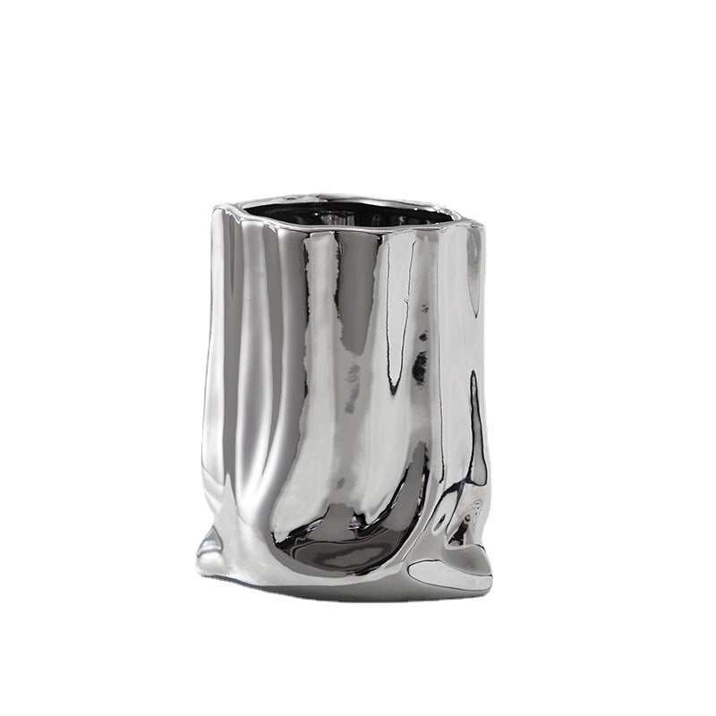 Decorative Flower Pot Silver | Kelmera