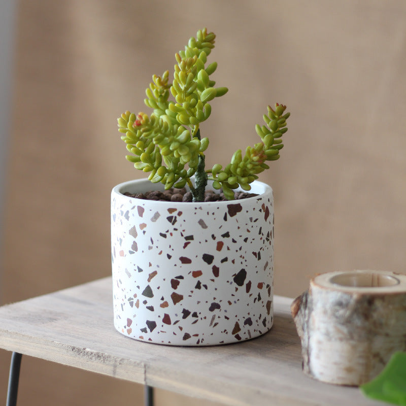 Decorative Flower Pot Soft Textile Ceramic | Kelmera