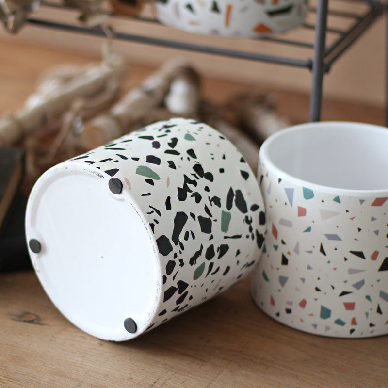 Decorative Flower Pot Soft Textile Ceramic | Kelmera
