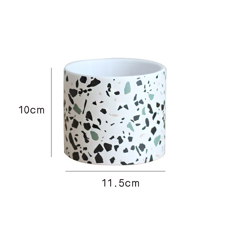 Decorative Flower Pot Soft Textile Ceramic | Kelmera