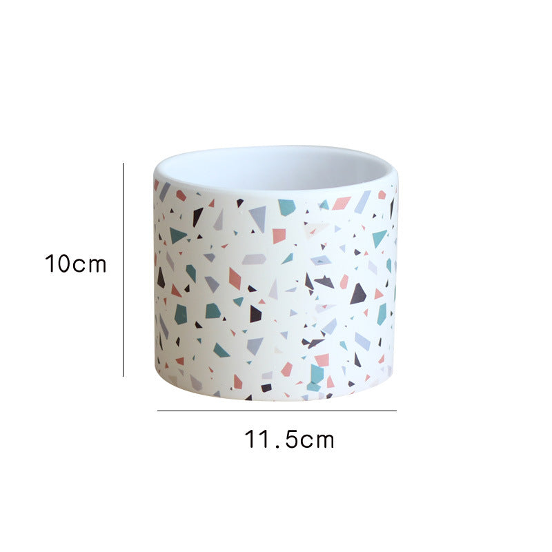 Decorative Flower Pot Soft Textile Ceramic | Kelmera