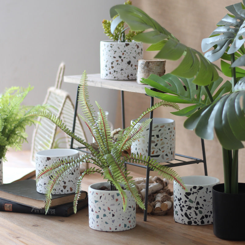 Decorative Flower Pot Soft Textile Ceramic | Kelmera