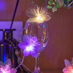 Decorative Flower-Shaped LED Garland with Fiber Optic Glitter for Table and Shelf | Kelmera