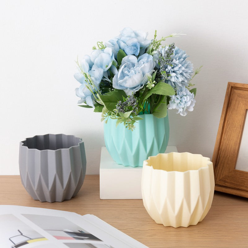 Decorative Flower Vase Beige Gray | Kelmera
