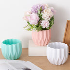 Decorative Flower Vase Beige Gray | Kelmera