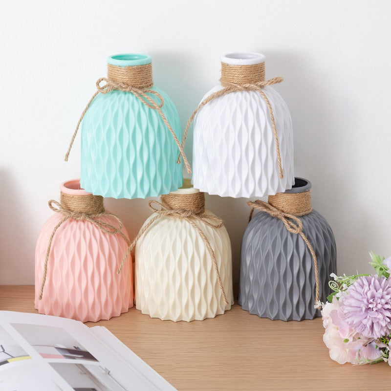 Decorative Flower Vase Soft Textile Molded Plastic | Kelmera