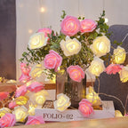 Decorative Foam Rose LED Garland for Table Decorations | Kelmera