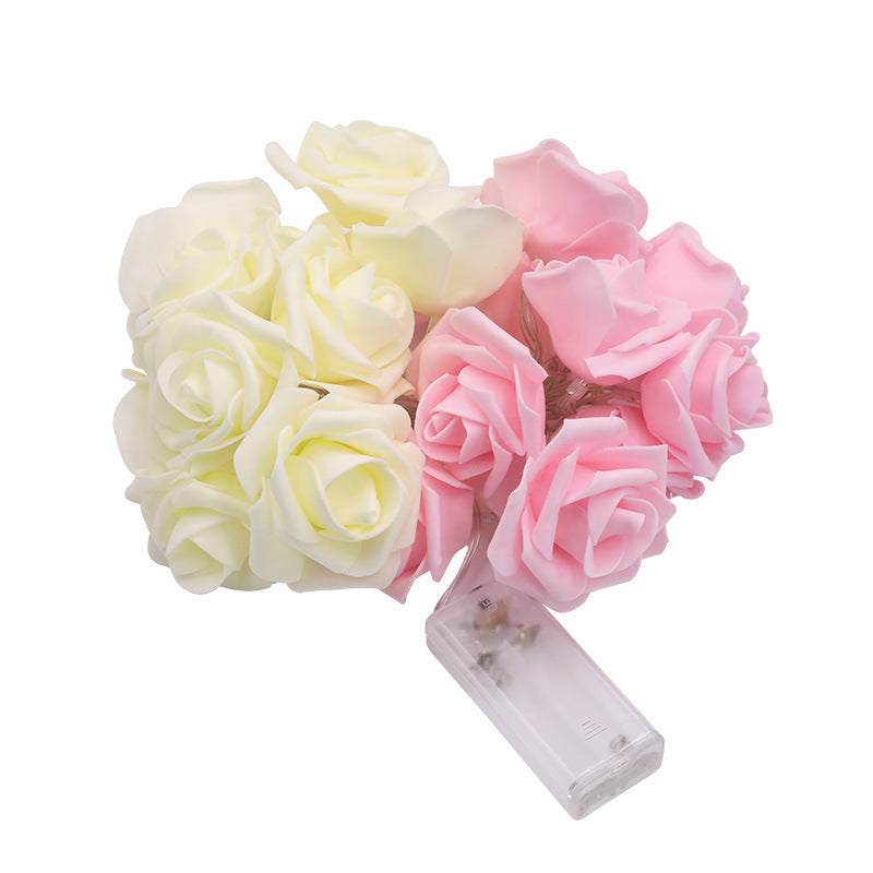 Decorative Foam Rose LED Garland for Table Decorations | Kelmera