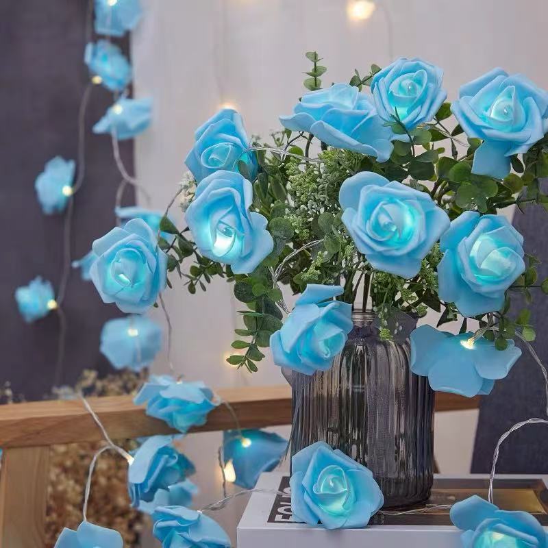 Decorative Foam Rose LED Garland for Table Decorations | Kelmera