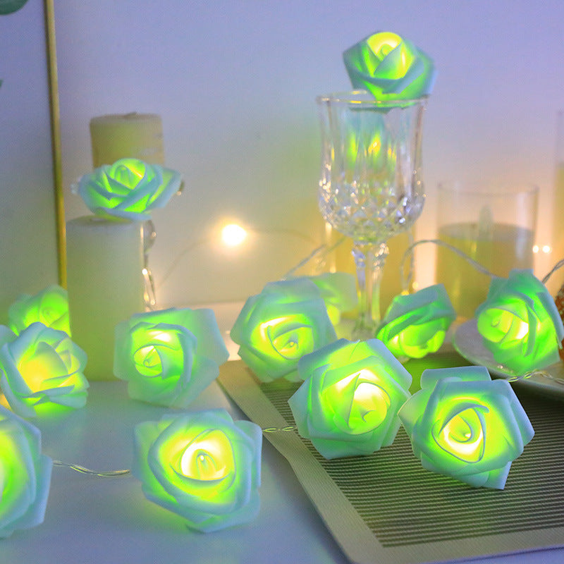 Decorative Foam Rose LED Garland for Table Decorations | Kelmera