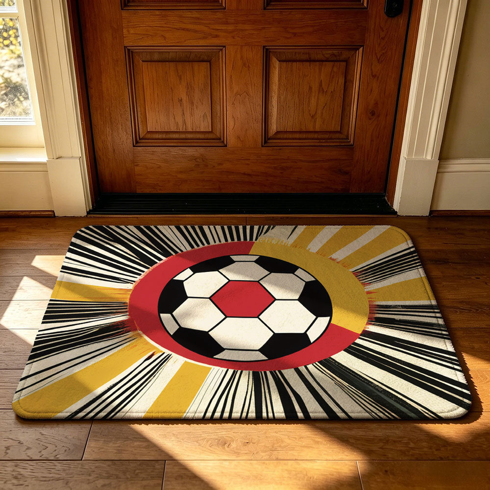 Decorative Football-Themed Area Mat | Kelmera