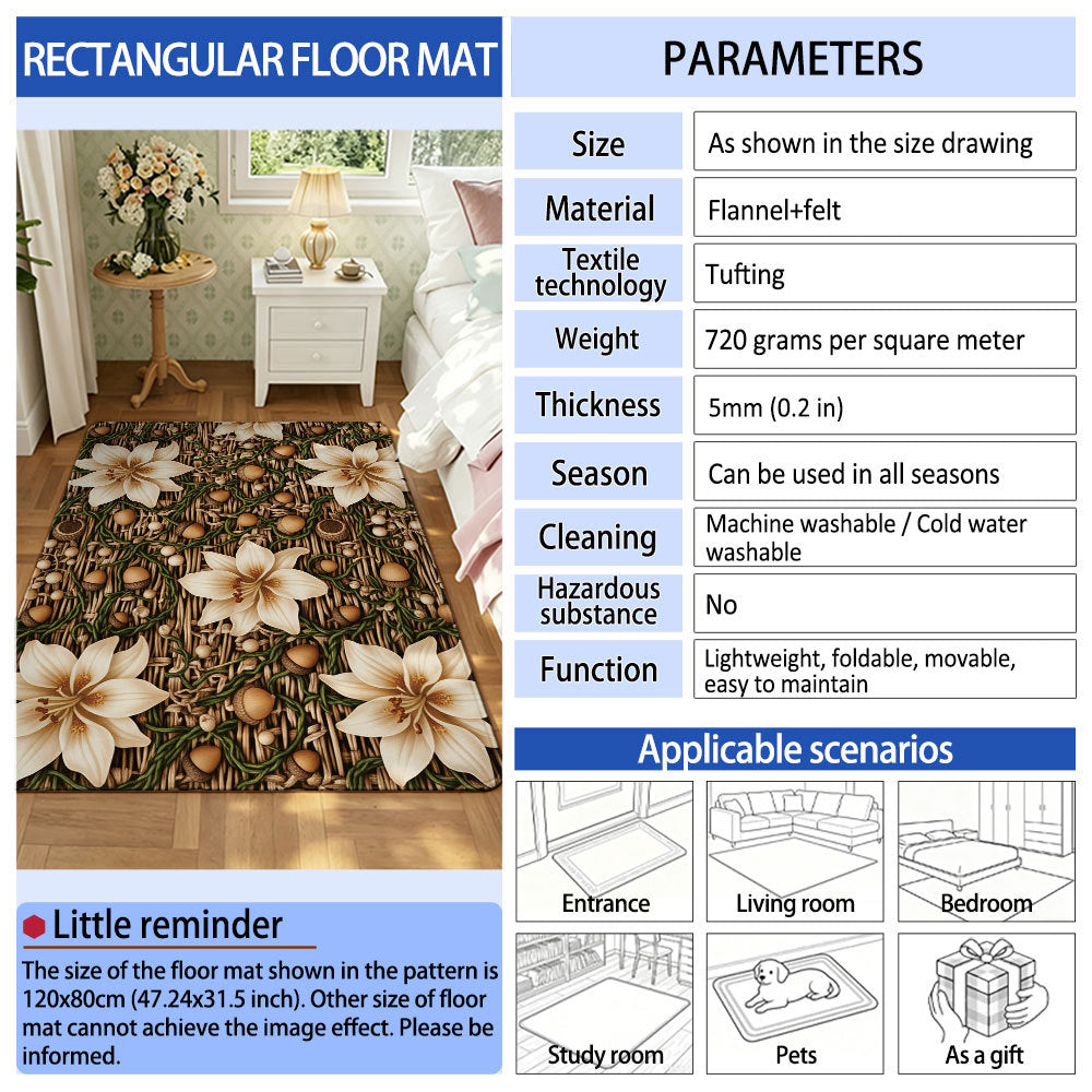 Decorative Football-Themed Area Mat | Kelmera