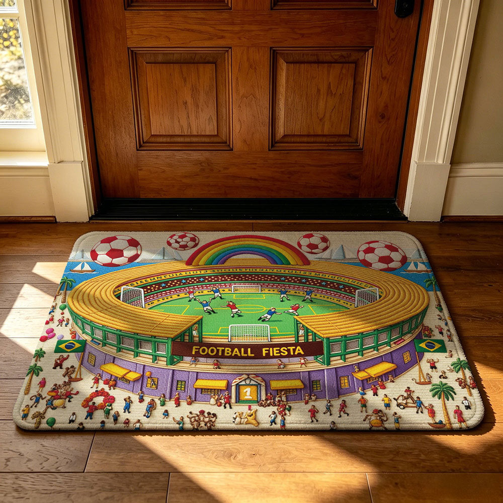 Decorative Football-Themed Area Mat | Kelmera