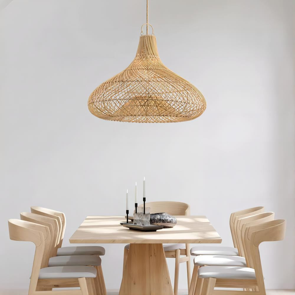 Decorative Hanging Light made of Rattan | Kelmera