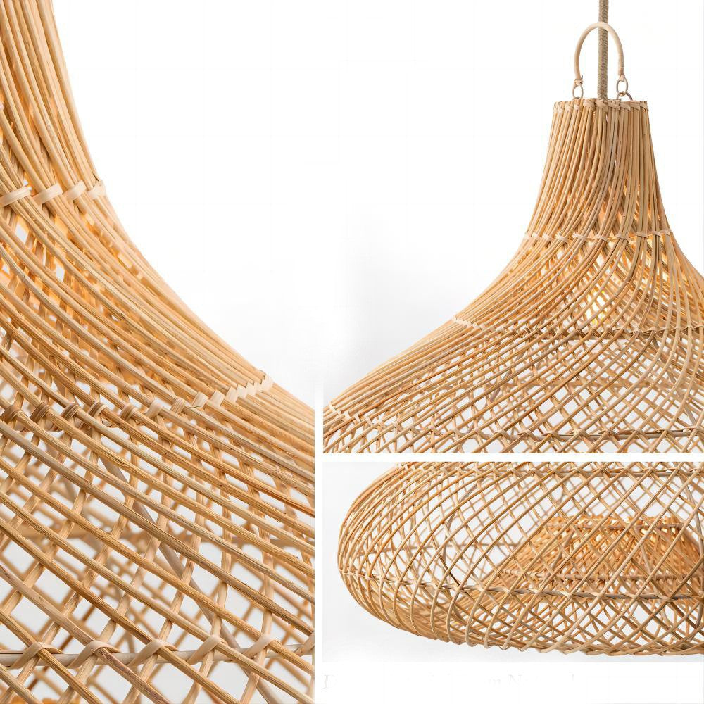 Decorative Hanging Light made of Rattan | Kelmera