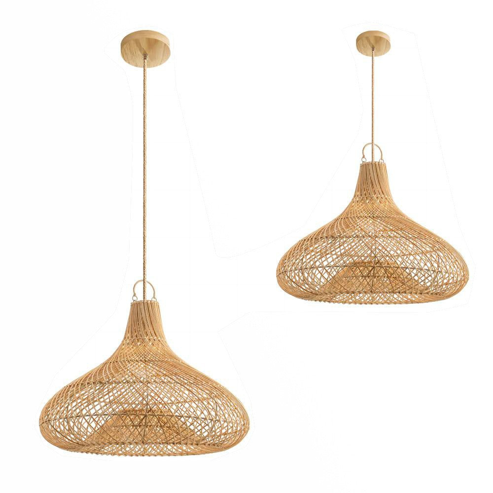 Decorative Hanging Light made of Rattan | Kelmera