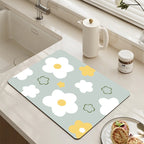 Decorative Kitchen Floor Mat Green Yellow Pink | Kelmera