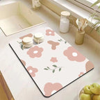 Decorative Kitchen Floor Mat Green Yellow Pink | Kelmera
