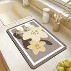 Decorative Kitchen Floor Mat Green Yellow Pink | Kelmera